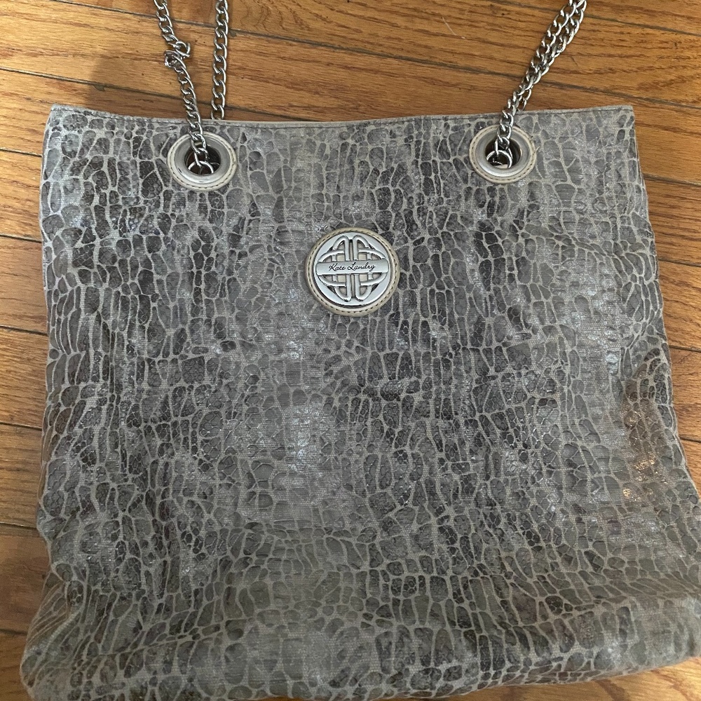 Kate Landry Snakeskin Tote
